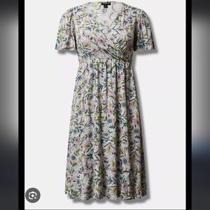 Torrid Wrap Dress flutter sleeve